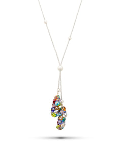 Colier lung Linda Multicolor – sticlă de Murano