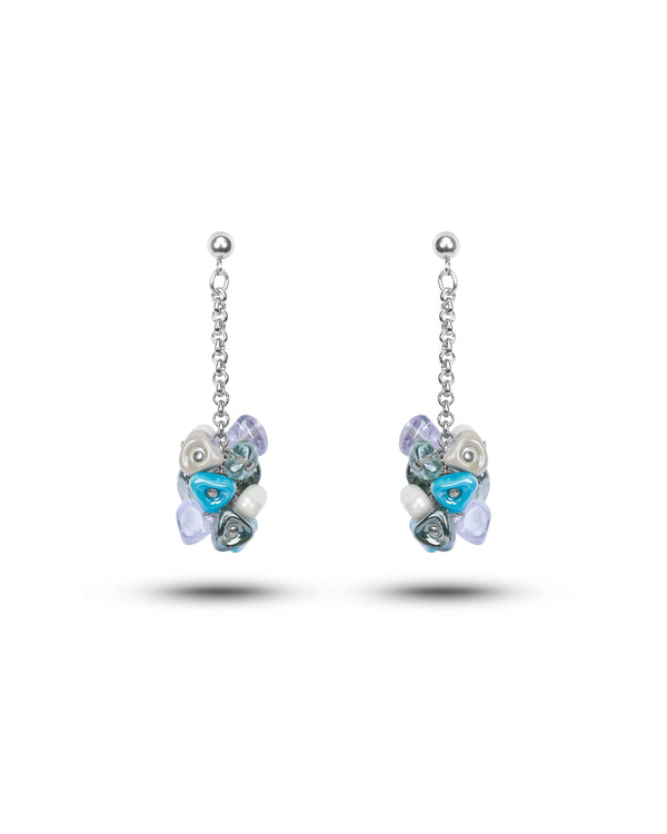 Set Rubik Albastru – cercei