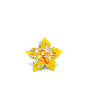 Brosă Floare Galbenă – detaliu